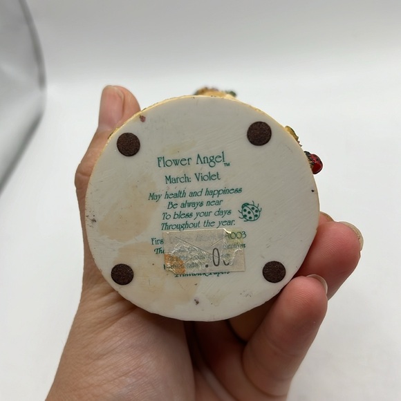 Flower Angel March Violet Figurine Resin 1995 Linda Grayson Collection - Picture 5 of 16